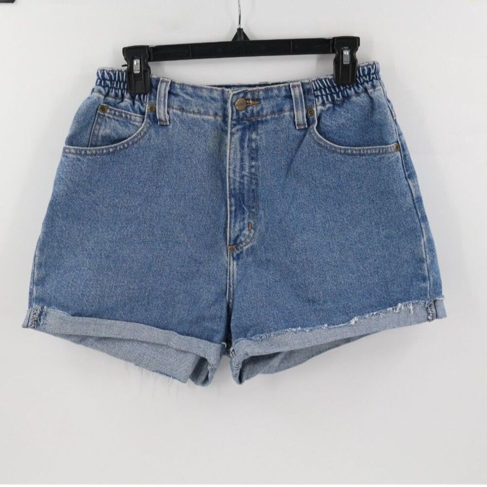 LL Bean Double L Comfort Waist Comfort Cutoff Shorts Size 10 Cotton Denim Jeans